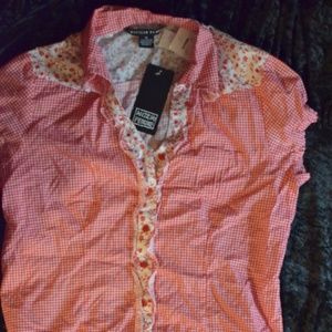 Antilia Femme Red/White sleeveless Top